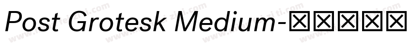 Post Grotesk Medium字体转换